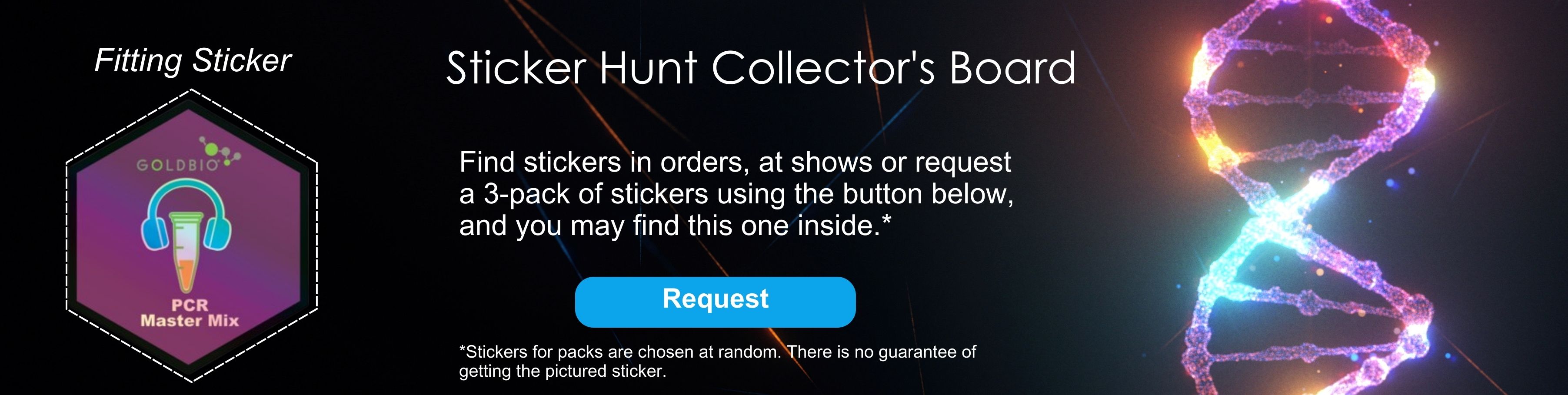 PCR master mix sticker for the collector board sticker collection poster with GoldBio